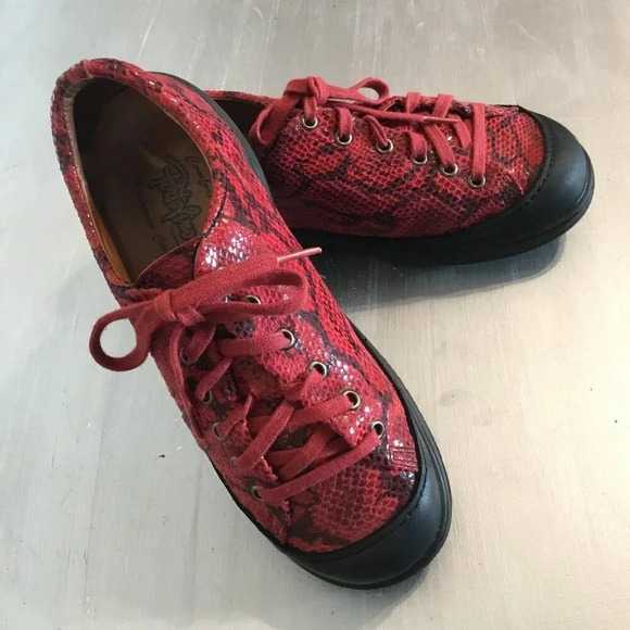 Portofino Comfort Shoes Womens  Pattern Leather Sneakers Red SZ 38 EUR - Picture 7 of 16